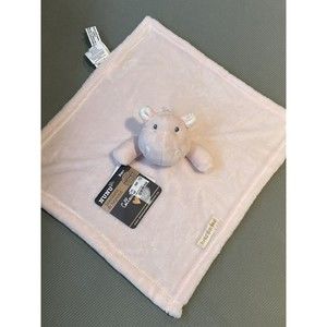 Blankets & Beyond Pink Rhino Baby Lovey Security Blanket Soft Plush Nunu New